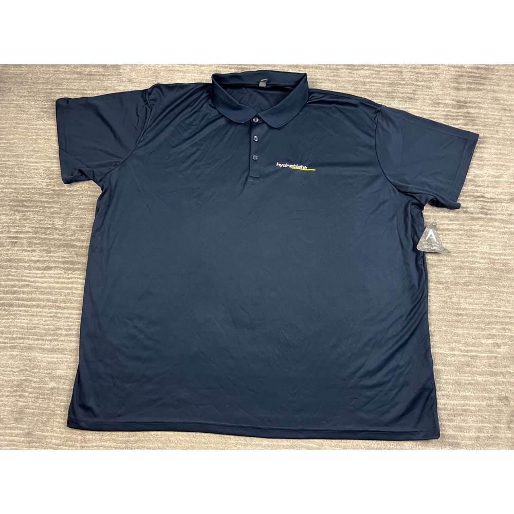 Antigua Polo Shirt Mens 3XL Navy Blue Hydratight Logo Short Sleeve Performance